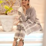 Moonlit Lace - Embroidered Kurta and Lace-Trimmed Trouser Set